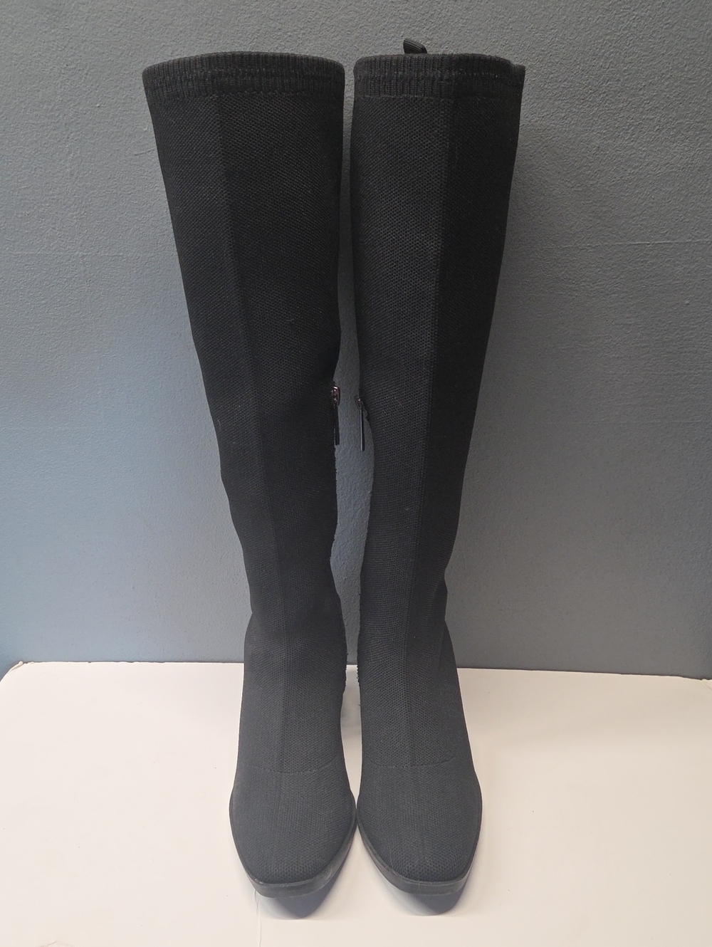 Anne Klein Black Sock Boots Size 7 - Picture 2 of 9